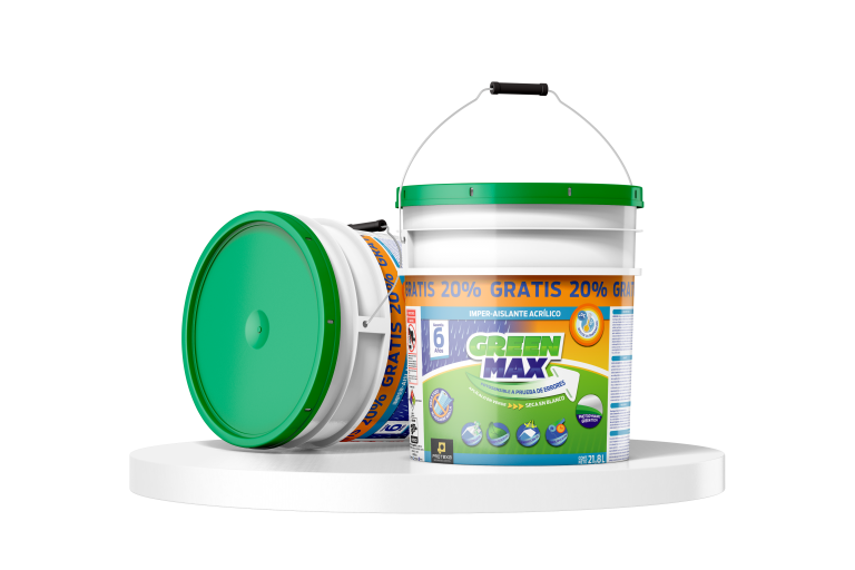 Impermeabilizante acrílico - Green Max - 6 años - 21.8 Litros - 20% gratis